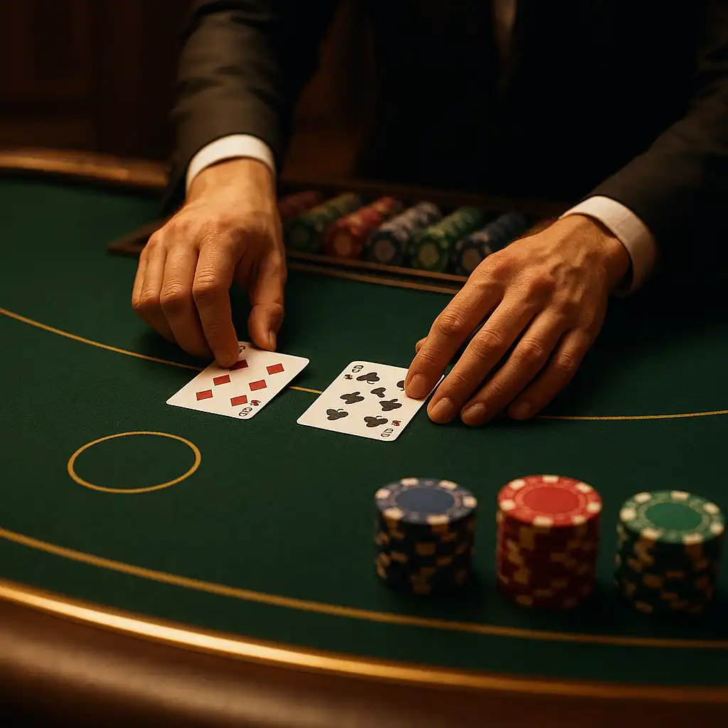 Live dealer blackjack table at Spinboss Casino