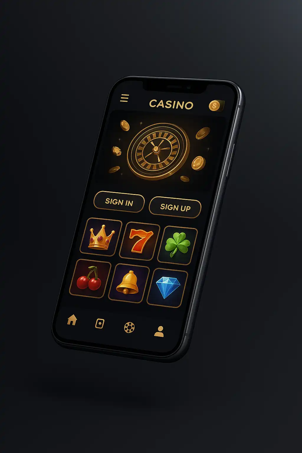 Spinboss Casino mobile app on a smartphone